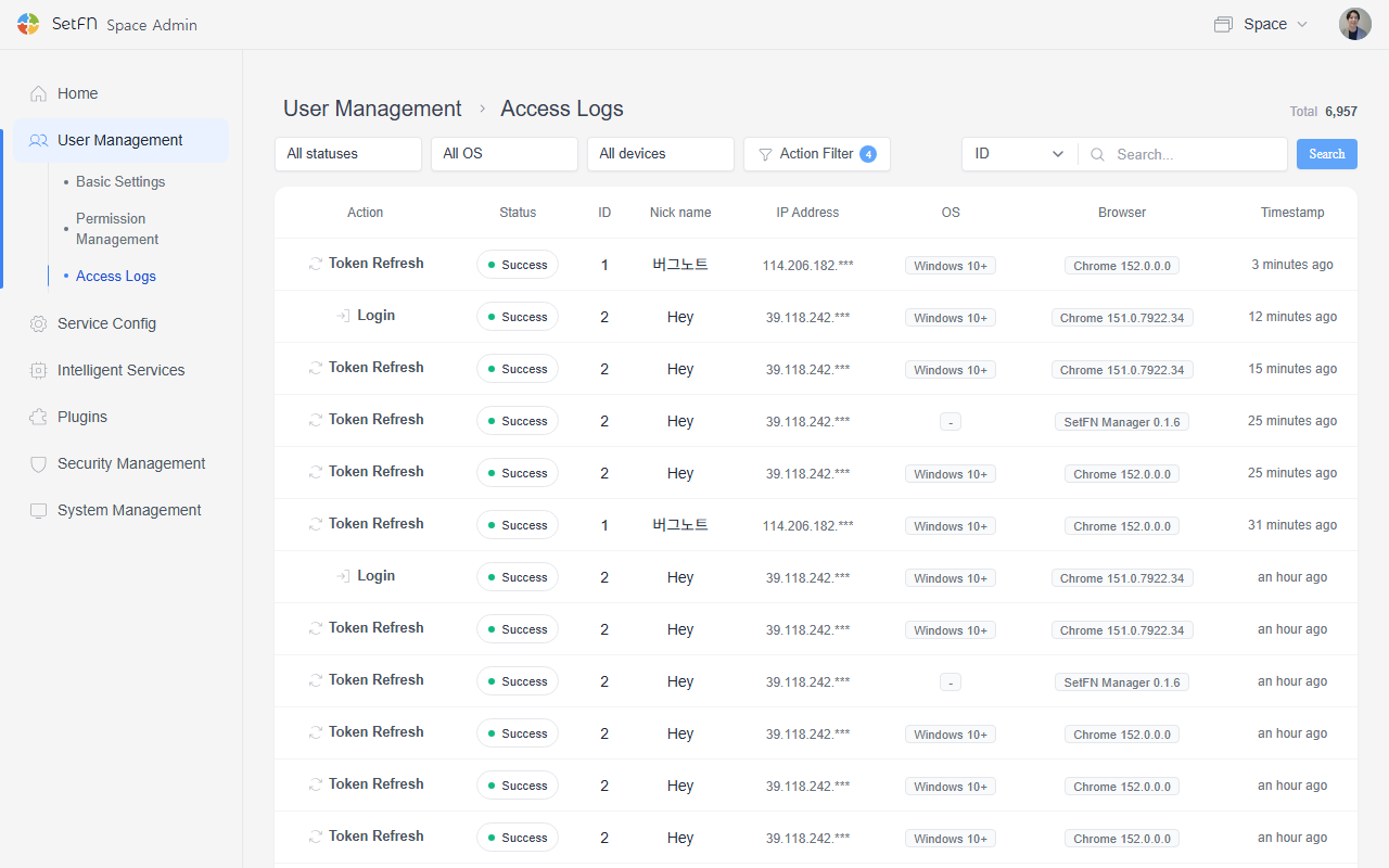 Access log
