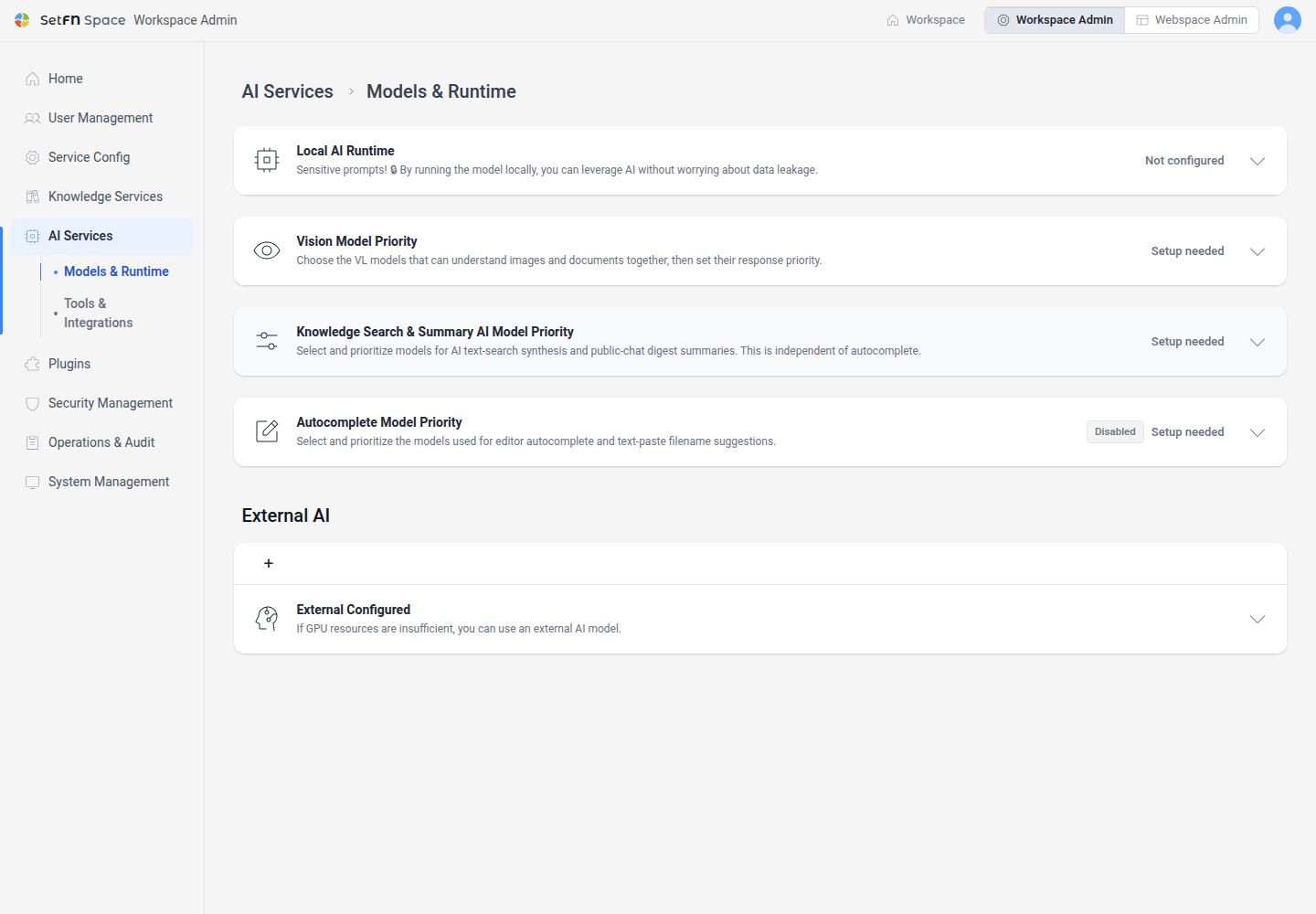 Models and Runtime in AI Services