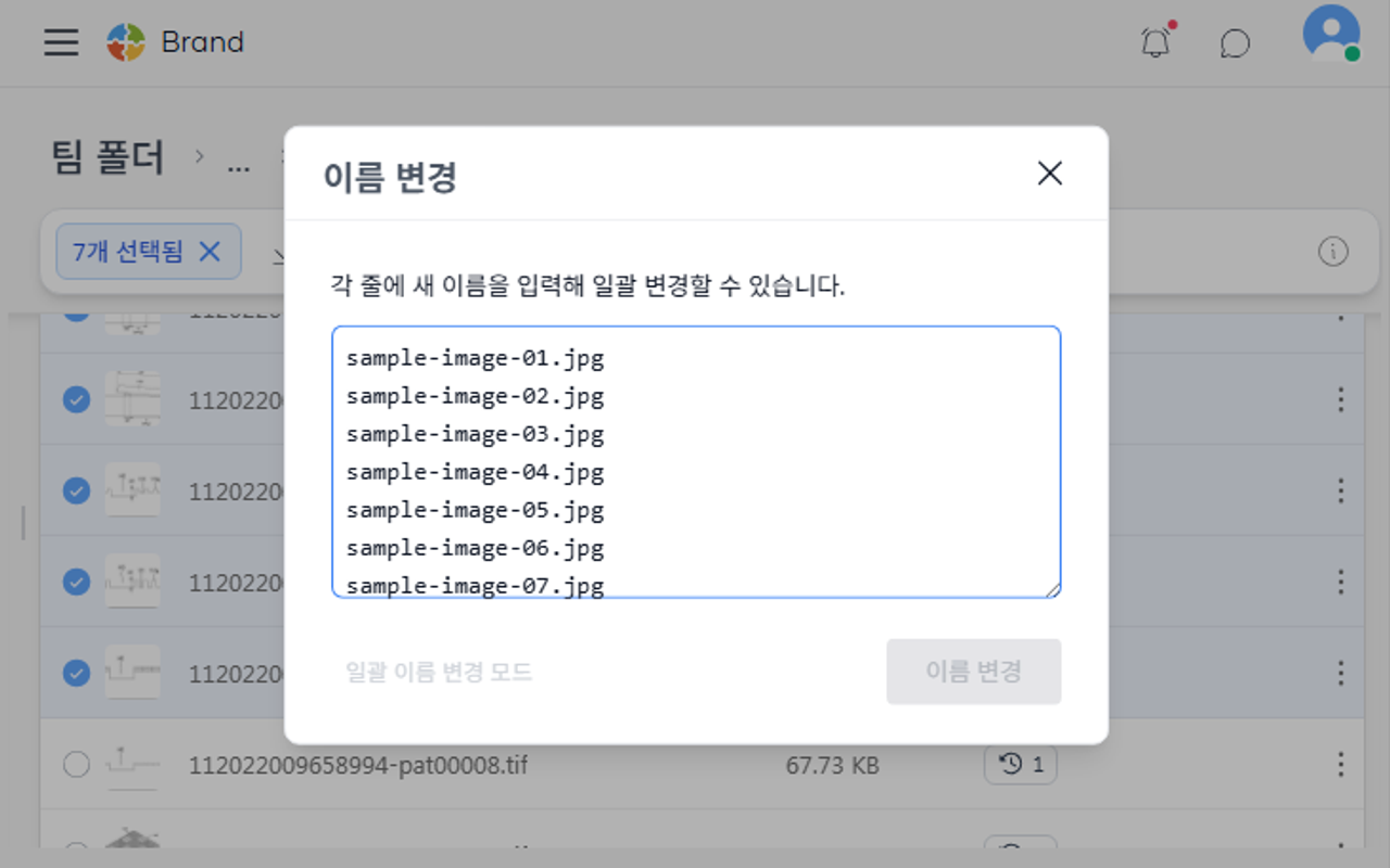 파일 이름 일괄 변경