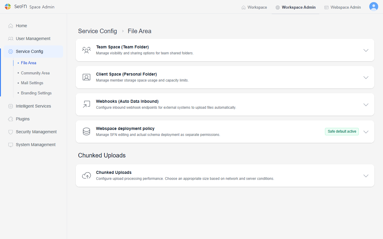 File area management