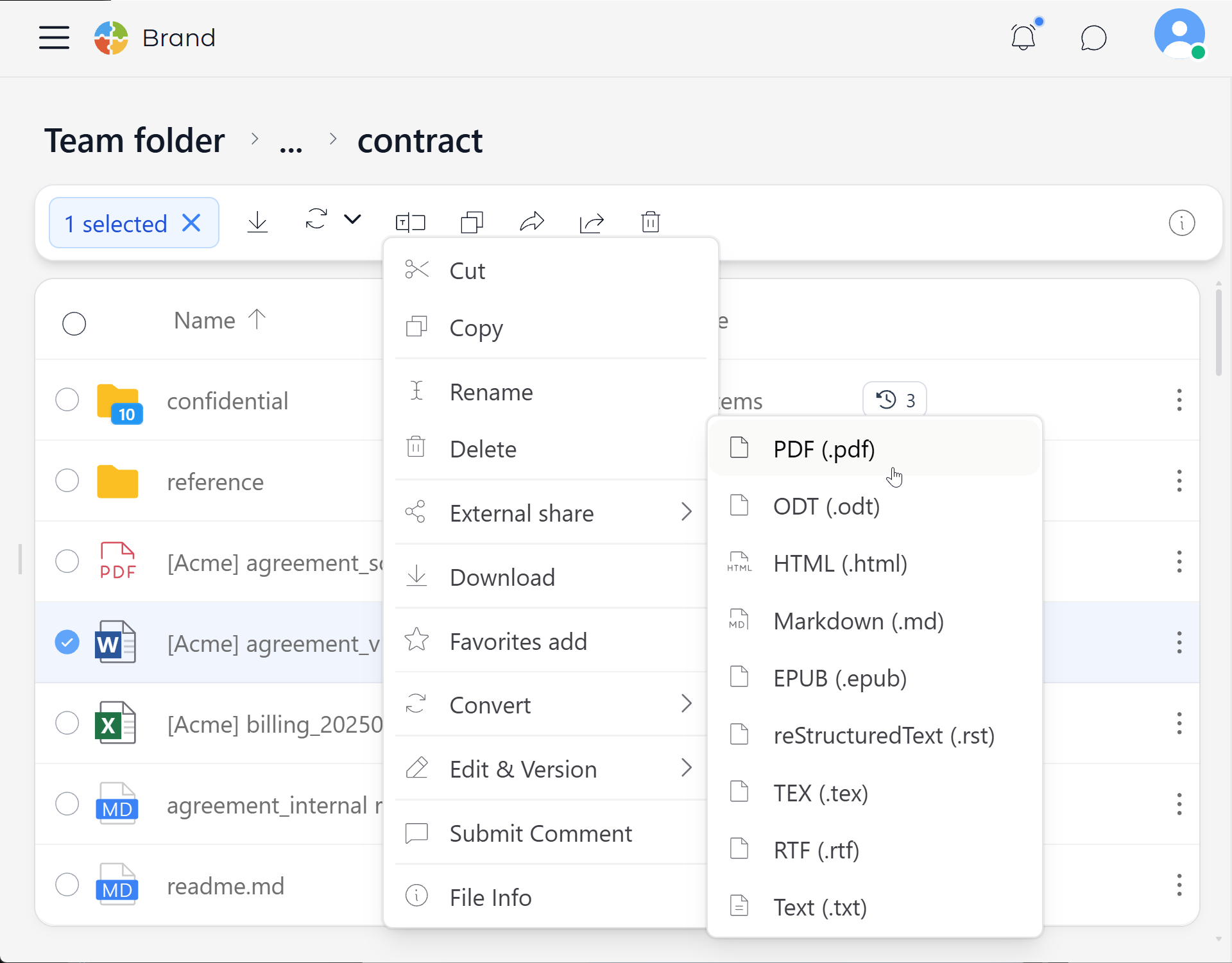 File conversion
