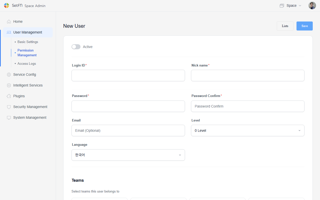 Adding a user