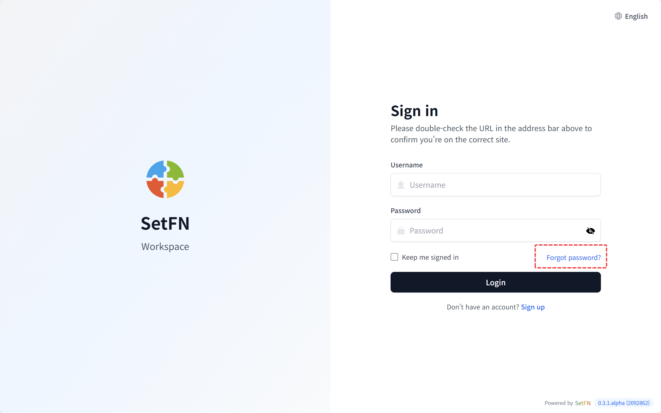 Reset password