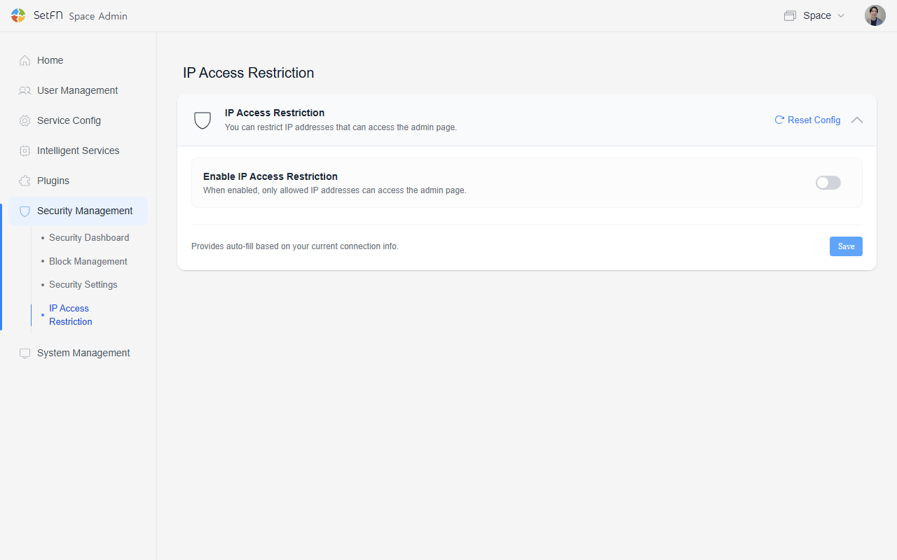 IP access restriction