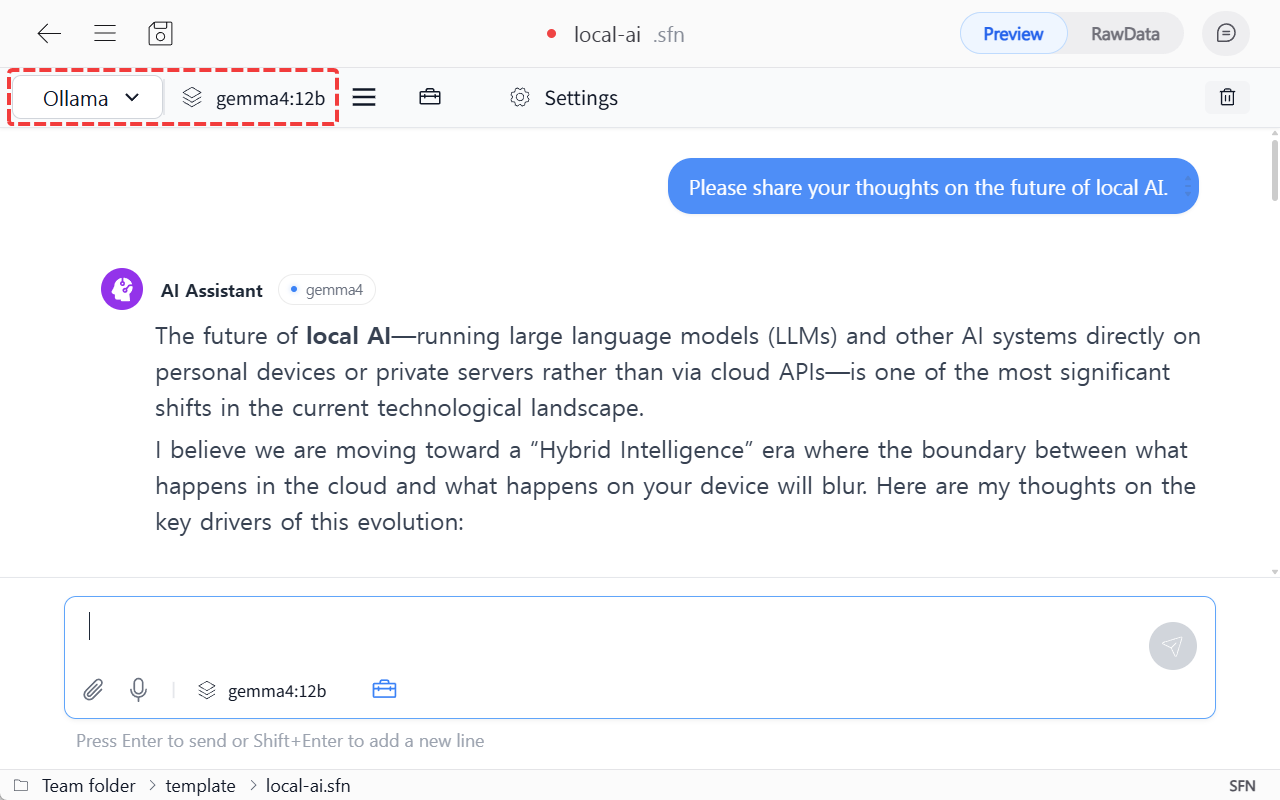 AI chat